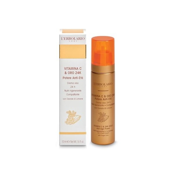 LErbolario - Soin du Visage Intensif - Vitamine C & Or 24K - 50 ml