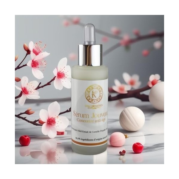 Sérum Jouvence Anti-Âge Premium – ONG COSMETICS | 92% Ingrédients Naturels | Miel, Gelée Royale, Propolis, Centella & Algues 