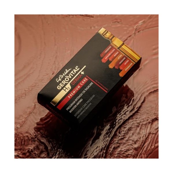 Programme Intensif Visage 7 Fiole x 2 ml – Effet Anti-Rides, Lifting, Exfoliant & Vitaminé – Kit Soin Hebdomadaire, Gerovital