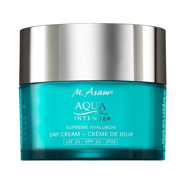 M. Asam AQUA INTENSE Crème de jour acide hyaluronique SPF 25 50ml - Crème pour le visage sans parfum pour une hydratation i