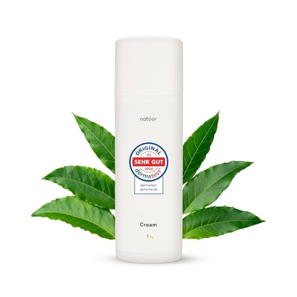 Crème naturelle à lextrait de neem 150 ml - Crème hydratante pour peaux sensibles et sèches - Pénètre rapidement, non gras