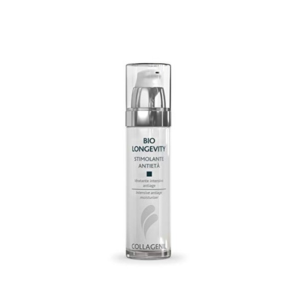Bio Longevity Crème Anti-Âge Stimulante, Visage, Cou et Décolleté, Biostimulant Anti-Âge, Revitalisant, Antioxydant, Prévient