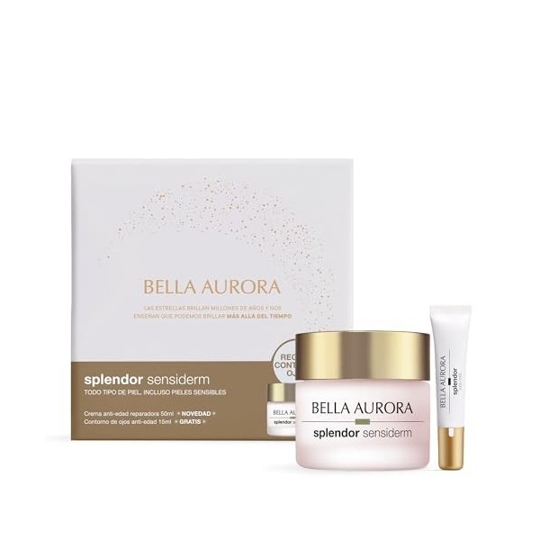 Bella Aurora Splendor Sensiderm Crème contour des yeux réparatrice anti-âge 50 ml + 15 ml pour tous les types de peaux, même 