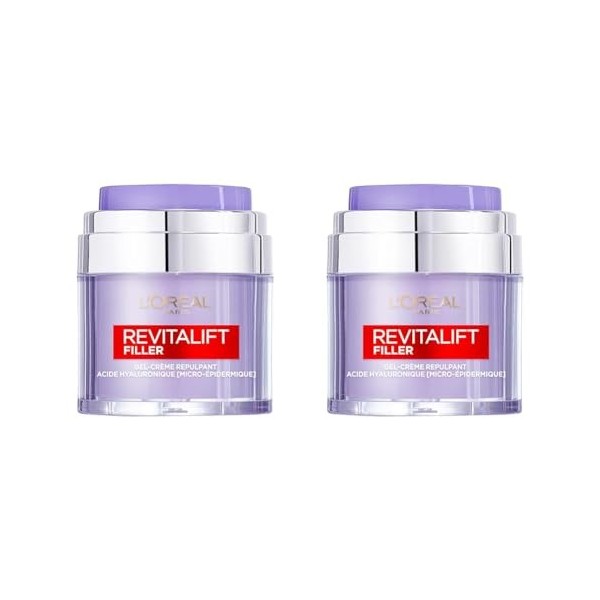 L’Oréal Paris – Gel-Crème Repulpant – Soin Hydratant & Anti-âge – À l’Acide Hyaluronique, Céramides, Niacinamide & Glycérine 