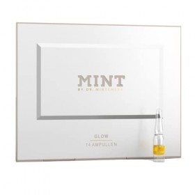 Ampoules visage MINT GLOW- ampoules booster bi-phase- sérum anti-âge pour le visage- effet anti-rides- pour une peau plus lis
