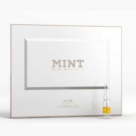 Ampoules visage MINT GLOW- ampoules booster bi-phase- sérum anti-âge pour le visage- effet anti-rides- pour une peau plus lis