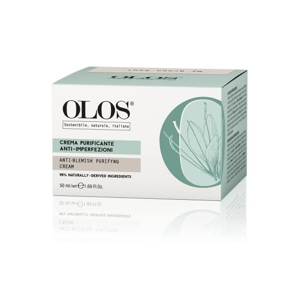 Olos Mattifying Rebalancing Cream, 1.7 oz - Face Cream for Oily Skin - Controls Sebum Production, Improves Skin Texture - Non