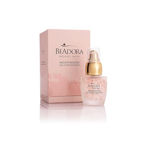 BeAdora – Gel hydratant concentré visage 50 ml – rose de Damas & truffe blanche, acide hyaluronique | hydratation durable, éc
