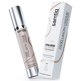 samtiq.® Hyaluron Crème visage intensive – Crème de jour/nuit à lextrait de thé vert, antioxydant, 50 ml, crème hydratante p