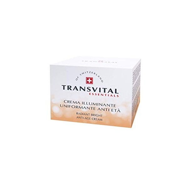 Transvital Essentials, Crème illuminante Uniformante Anti-Été, à base dextrait de la fleur dorchidée, Gingembre, fleurs de 