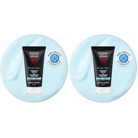Vichy Homme, Hydra Cool, Gel Hydratant, Coup de Frais, Pour Peaux Sèches, 50 ml Lot de 2 Crème Jour et Nuit