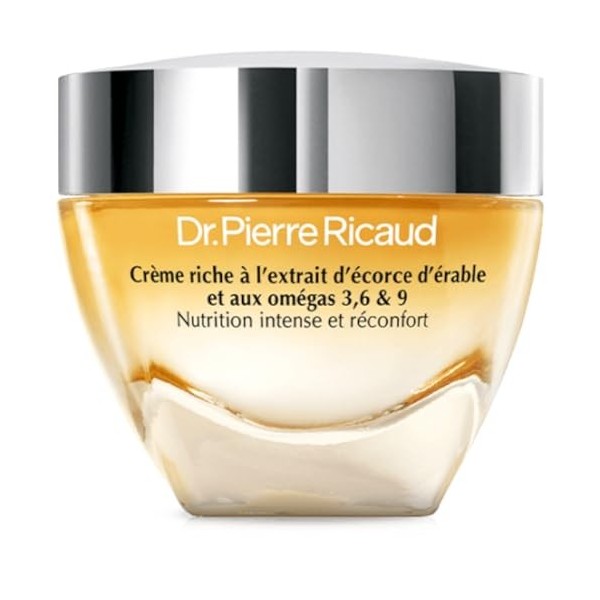 Dr Pierre Ricaud Crème Riche Nutrition Intense et Réconfort - Creme pour le Visage aux Omégas 3, 6, 9 et Écorce d’Érable - So