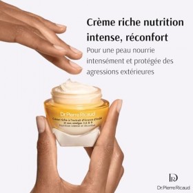 Dr Pierre Ricaud Crème Riche Nutrition Intense et Réconfort - Creme pour le Visage aux Omégas 3, 6, 9 et Écorce d’Érable - So
