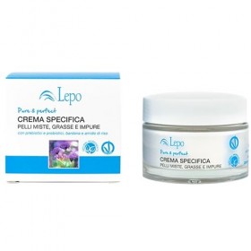 Crème de soin pour la peau Lepo pour le traitement dermopurifiant des peaux mixtes, grasses, impures