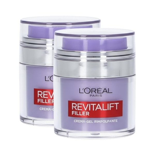 LOréal Paris Revitalift Filler Gel-crème rajeunissant le visage, nourrissant et hydratant, à lacide hyaluronique pour tous 