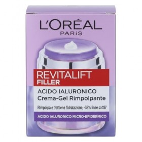 LOréal Paris Revitalift Filler Gel-crème rajeunissant le visage, nourrissant et hydratant, à lacide hyaluronique pour tous 