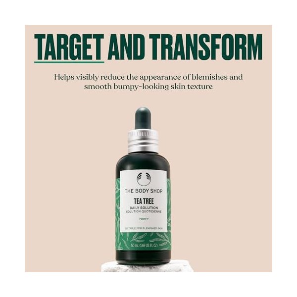 The Body Shop Tea Tree Sérum Solution quotidienne purifiant pour peaux grasses et tachées 50 ml
