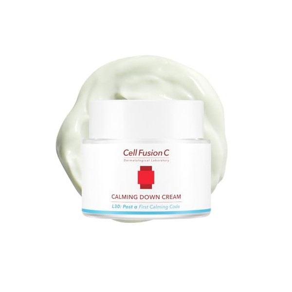 Cell Fusion C Post Alpha Calming Down Cream, crème hydratante pour peaux sensibles et irritées, 50 ml