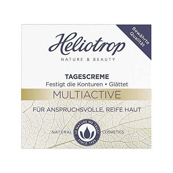 Heliotrop Crème de jour anti-âge pour peaux matures exigeantes - Soin du visage à lextrait de ginkgo et à lhuile de noix de