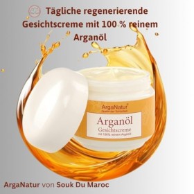 Huile dargan biologique et huile de pépins de figue de Barbarie Crème pour le visage Crème de jour ArgaNatur 50 ml ? Crème v