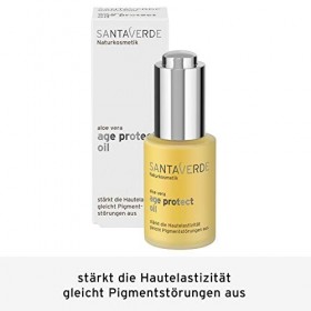 Santaverde/age protect oil/huile visage anti-âge/renforce lélasticité de la peau/contre les taches pigmentaires/prévient les