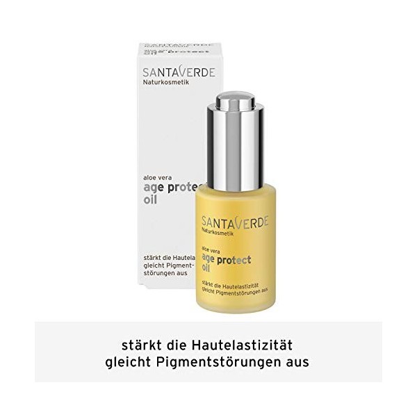 Santaverde/age protect oil/huile visage anti-âge/renforce lélasticité de la peau/contre les taches pigmentaires/prévient les