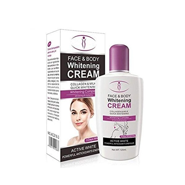 Bluelover 120Ml Crème Blanchissant La Peau pour Le Visage De La Peau Foncée Lotion Blanchissant La Crème Faciale