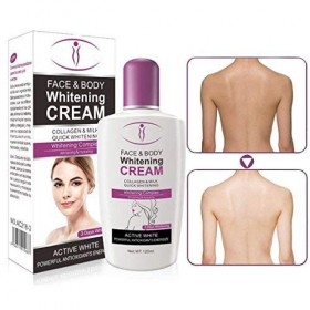 Bluelover 120Ml Crème Blanchissant La Peau pour Le Visage De La Peau Foncée Lotion Blanchissant La Crème Faciale