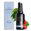 PHYTOMED | Sérum pour les yeux avec hyaluron | Eau de rose bio & extraits de bourgeons | 30 ml | Hydratant | Raffermissant | 