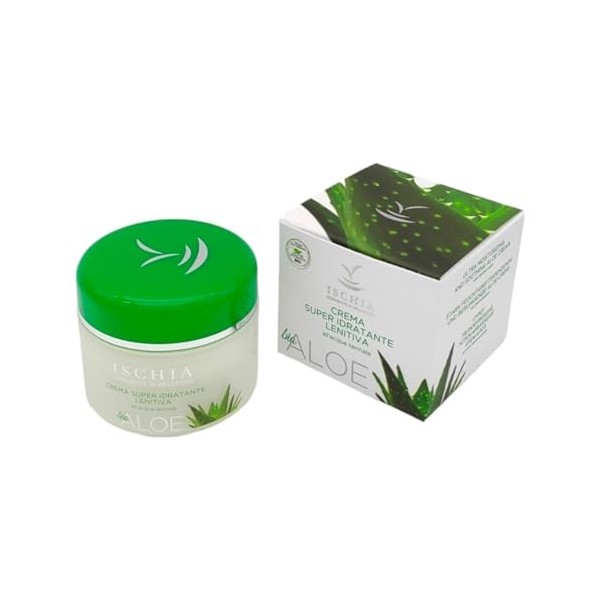 ISB - Crème SUPER HYDRATANTE APAISANTE "Aloe Bio" 100 ml - Avec Aloe Vera et eau thermale de l’île d’Ischia