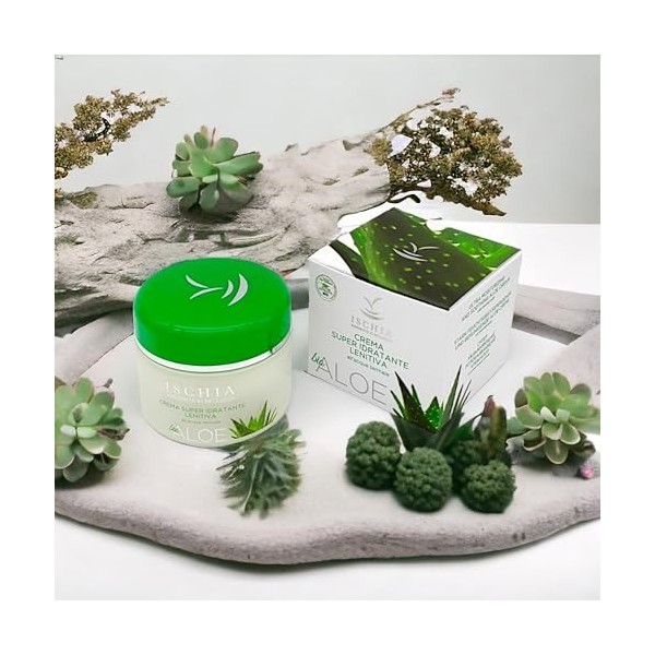 ISB - Crème SUPER HYDRATANTE APAISANTE "Aloe Bio" 100 ml - Avec Aloe Vera et eau thermale de l’île d’Ischia