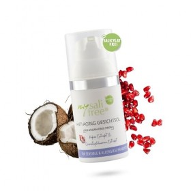 Anti Ageing Face Oil. Organic Selection of high quality oils Soin intensif pour peaux sensibles, avec une légère odeur de coc