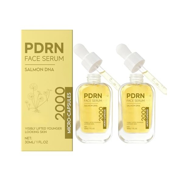 Sérum visage à l’ADN de saumon PDRN, sérum réparateur à micro-capsules pour femmes, essence faciale hydratante et raffermissa...