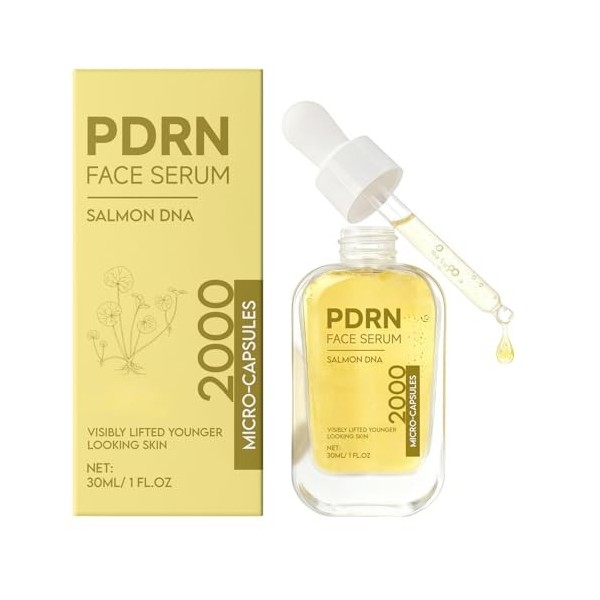 Sérum visage à l’ADN de saumon PDRN, sérum réparateur à micro-capsules pour femmes, essence faciale hydratante et raffermissa...
