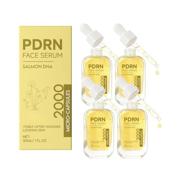 Sérum visage à l’ADN de saumon PDRN, sérum réparateur à micro-capsules pour femmes, essence faciale hydratante et raffermissa...