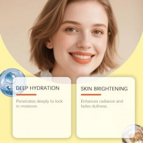 Sérum Vitamine C visage — Essence hydratante glycérine, huile minérale pour éclat du teint 4pcs Crème Jour et Nuit