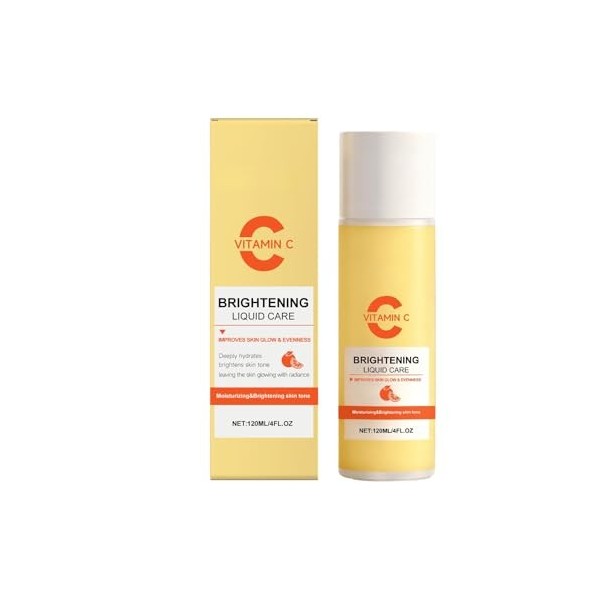 Sérum Vitamine C visage — Essence hydratante glycérine, huile minérale pour éclat du teint 4pcs Crème Jour et Nuit