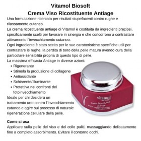 Vitamol Biosoft Crème Visage Reconstituante Anti-Âge Anti-Rides - Peaux normales ou sèches 50 ml