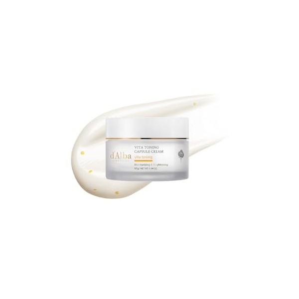 dAlba Piedmont Vita Toning - Crème gélules hydratante pour le visage - Hydratante en profondeur - Pour la peau en verre - Av