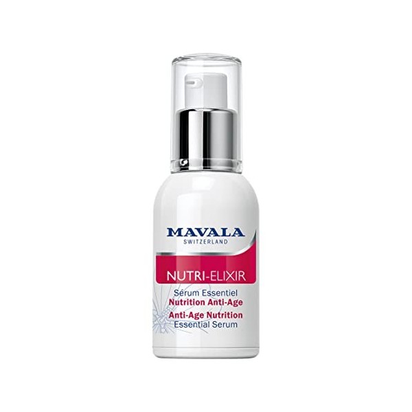 Mavala - Sérum Essentiel Nutrition Anti-Age Nutri-Élixir - Soin Revitalisant Visage et Yeux - Relipide, Revitalise la Peau - 