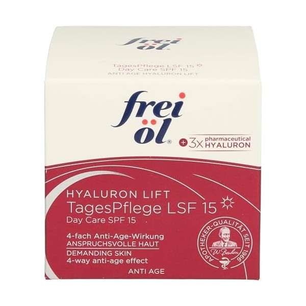 Frei öl Anti Age Hyaluron Lift Tagespflege LSF 15, 50 ml Crème