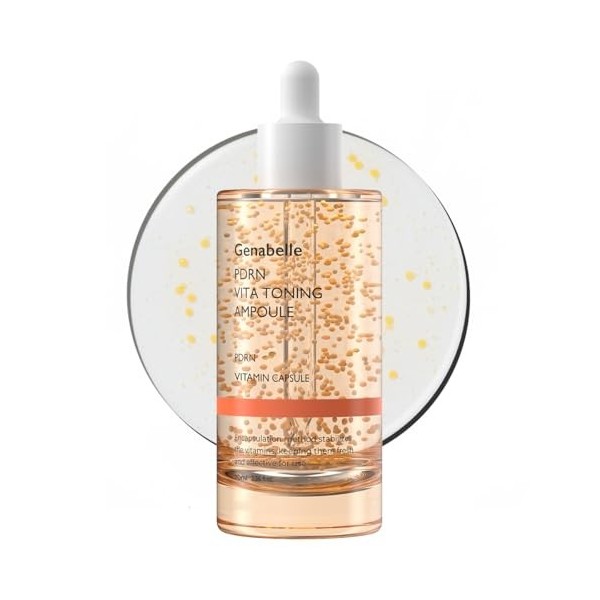 Genabelle Ampoule tonique Pdrn Vita Taille Jumbo - Ampoule légère pour une peau de porcelaine avec vitamines B, C, E et Pdrn.