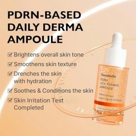 Genabelle Ampoule tonique Pdrn Vita Taille Jumbo - Ampoule légère pour une peau de porcelaine avec vitamines B, C, E et Pdrn.