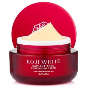 Koji White Radiant Tone Correcting Cream - Face Moisturizer, Nourishing with 1% Kojic Acid, 1% Alpha-Arbutin, 3% Niacinamide 