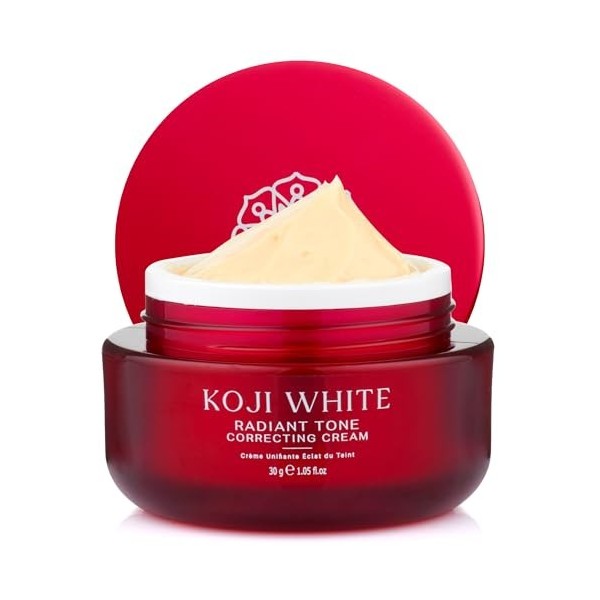Koji White Radiant Tone Correcting Cream - Face Moisturizer, Nourishing with 1% Kojic Acid, 1% Alpha-Arbutin, 3% Niacinamide