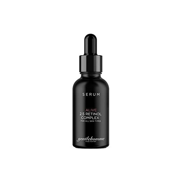 Gentlehomme Sérum visage au rétinol pour homme – Sérum naturel pour enlever les taches sombres pour le visage – Sérum anti-ri