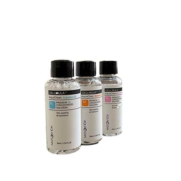 Hydrafacial,1 Lot de 3 Solutions Hydraskin 50 ml S1, S2 & S3
