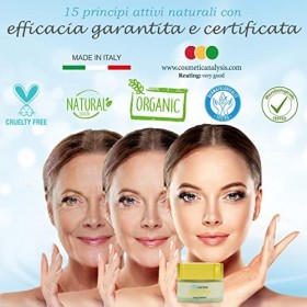Crème Anti-Rides à la Bave dEscargot et Acide Hyaluronique, Fabriquée en Italie, Crème Visage Cou Décolleté Contour des Yeux