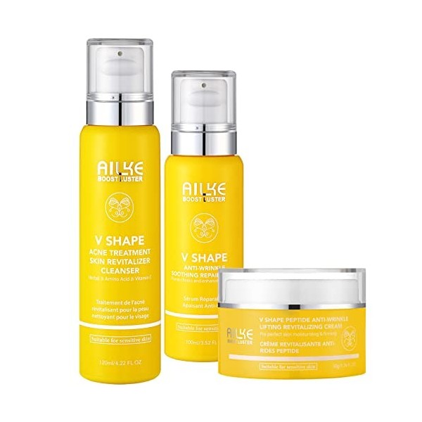 Peptide Anti Wrinkle Soothing Revitalizing Set, Hydration Moisturizing, Anti-aging, Plump Face Serum, Skin Glowing, Suitable 