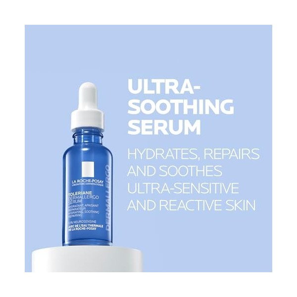 La Roche-Posay Toleriane Dermallergo Sérum apaisant pour peaux allergiques Effet apaisant et réparateur Réduit la sécheresse 